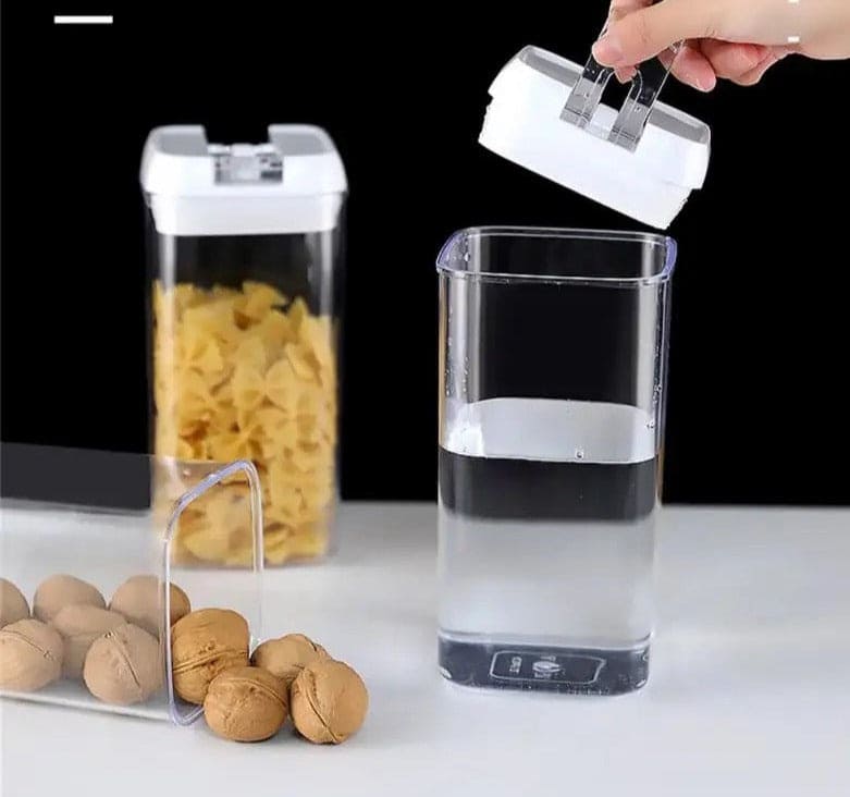 Set Of 3 Plastic Food Storage Container, Kitchen Organizer Jars Box, Transparent Sealed Cans Jars For Spices, Multi Capacity Grain Storage Box, Kitchen Snacks Dry Plastic Fresh Keeping Tank Set Of 3 Plastic Food Storage Container, Kitchen Organizer Jars Box, Transparent Sealed Cans Jars For Spices, Multi Capacity Grain Storage Box, Kitchen Snacks Dry Plastic Fresh Keeping Tank
